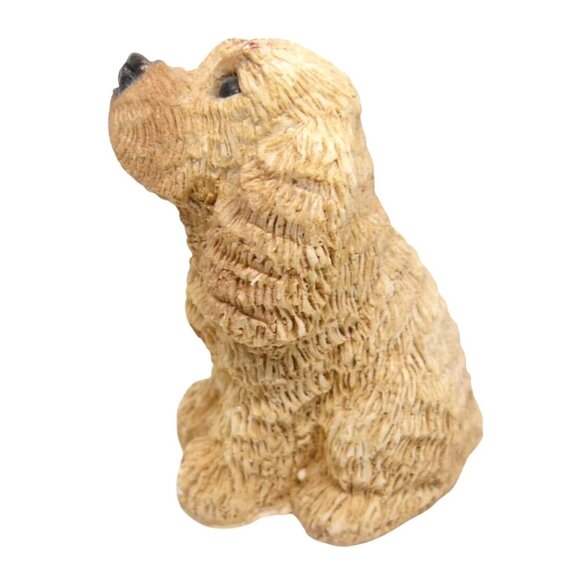 Small Tan Resin Cocker Spaniel Dog Figurine Collectible Vintage - Picture 3 of 4